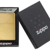 Zippo Vintage with Slashes Brushed Brass