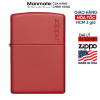Classic Red Matte Zippo Logo