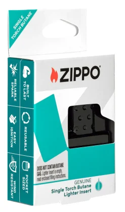 Single Torch Butane Lighter Insert - Black - Ruột gas Zippo
